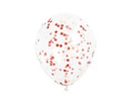 Transparent balloons with confetti inside - 30 cm - 6 pcs.