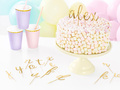 Golden Alphabet cake topper - 53 pcs.