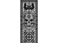 Curtain with skeleton on window print