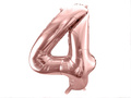 Foil balloon number 4 pink gold - 86 cm - 1 pc.