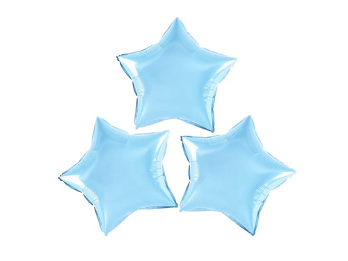 Foil balloons Stars blue - 23 cm - 3 pcs.