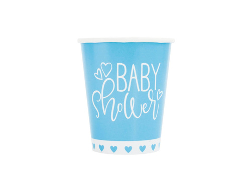 Blue cups for Baby Shower - 266 ml - 8 pcs.