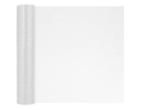 Tiul brokatowy srebrny - 30 cm x 9 metrów - 1 szt.