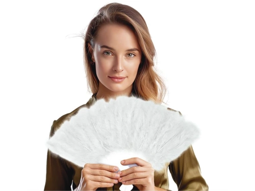 White feather fan