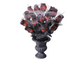 Vase with red Roses and spiderweb 35 cm
