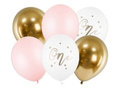 Set of latex balloons One for a girl's birthday - 30 cm - 6 pcs.