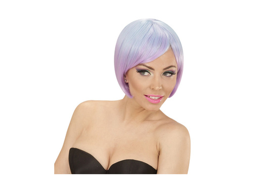 Peruka modowa melanż niebiesko–fioletowy