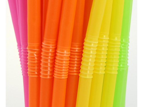 Orange straws - 50 pcs.