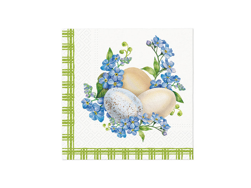 Easter napkins Eggs and forget-me-nots - 33 cm - 20 pcs.