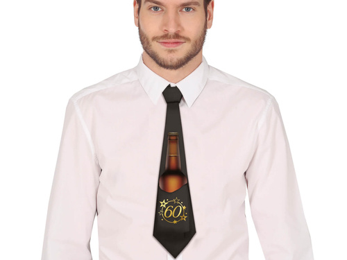 60th birthday tie, black, 1 pc