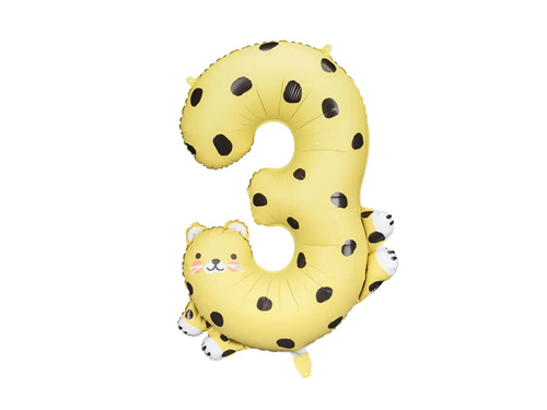 Number 3 Foil Balloon - 75 cm - 1 pc