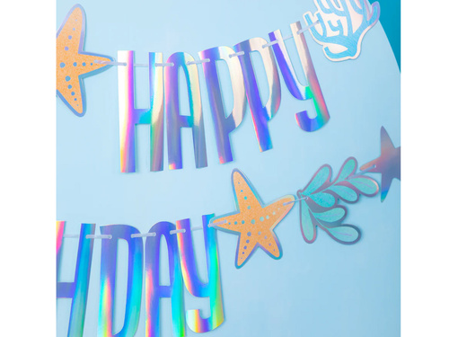 Happy Birthday Ocean banner - 240 cm - 1 pc.