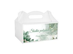 Decorative cake box white - 6 pc