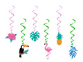 Hanging birthday decoration Hawaiian Aloha Party - 6 pcs.