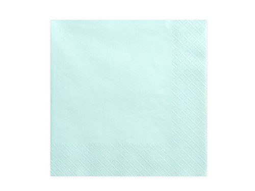 3-layer napkins 33 cm, pale turquoise - 20 pcs.