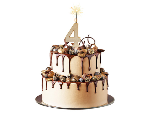 Gold Candle no 4 - 1 pc