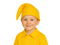 Czapka skrzata dla dziecka - żółta - 1 szt.