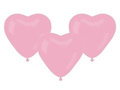 Light pink latex hearts balloons - 50 pcs.