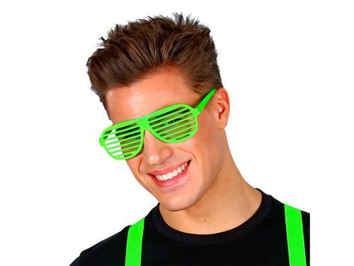 Shutter neon green glasses - 1 pc
