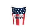 USA flag paper cups - 210 cm - 10 pcs