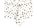 Birthday tablecloth white with stars - 137 x 274 cm - 1 pcs.