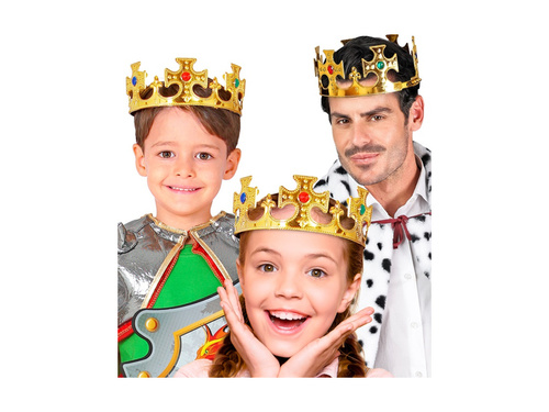 Korona królewska, regulowana - dla dzieci i dorosłych