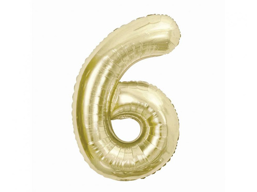 Number 6 Foil Balloon - 85 cm - 1 pc