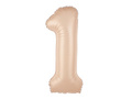 Foil balloon caramel number 1 - 100 cm - 1 pc.