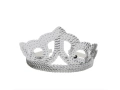 Tiara diadem srebrna z cekinami - 1 szt.