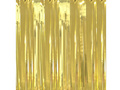 Curtain - light gold metallic door curtain - 250 cm x 100 cm