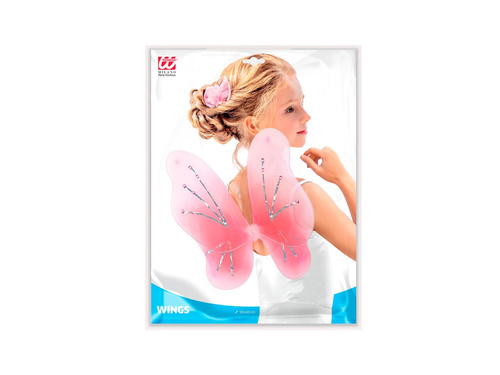 Różowe skrzydła z kryształkami 50×40 cm