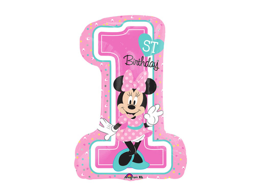 Foil balloon for birthday Minnie Mouse - 48x71 cm - 1 pc.