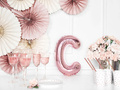 Foil balloon letter "C" pink and gold - 35 cm