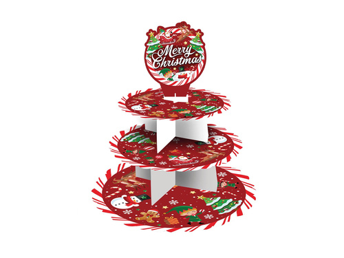 Stojak patera na słodycze Merry Christmas - 1 szt.