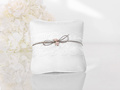 White ring pillow with roses - 1 pc.