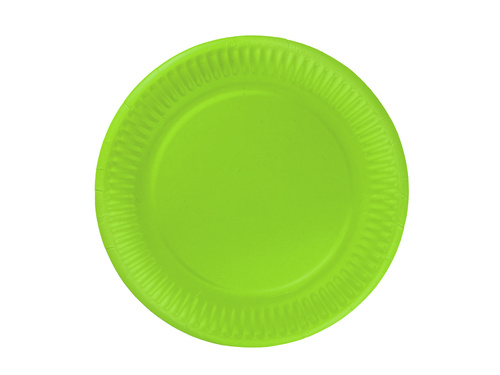 Paper plates light green - 18 cm - 6 pcs.