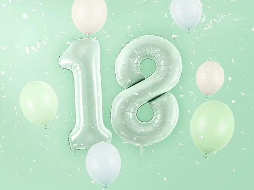 Number 8 Green Foil Balloon - 72 cm - 1 pc