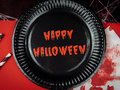 Talerzyki papierowe na Halloween - Krwawe Halloween - 18 cm - 6 szt.
