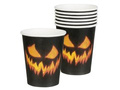 Kubeczki papierowe Straszna Dynia - 210 ml - 10 szt.