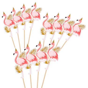 12 Cocktail sticks Flamingo