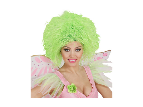 Neonowo zielona peruka