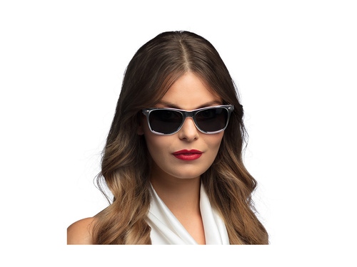 Okulary imprezowe metaliczne srebrne