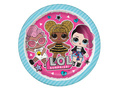 Talerzyki papierowe na urodziny LOL Surprise - 23 cm - 8 szt.