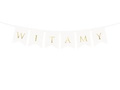 Welcome banner, white - 80 cm - 1 pc.
