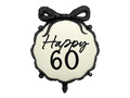 Foil balloon with bow Happy "60" - 47,5 x 45 cm - 1 pc.