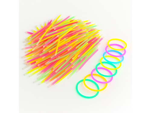 Bransoletki świecące - fluorescencyjne - mix kolorów -  3 szt.