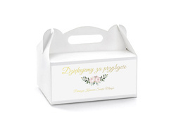 Decorative cake box white - 6 pc