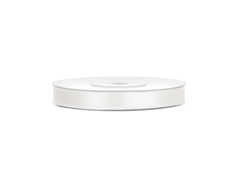 Satin ribbon, light cream, 6 mm / 25 m, 1 pcs.