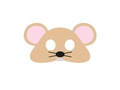 Felt mask Mouse - 1 piece.
