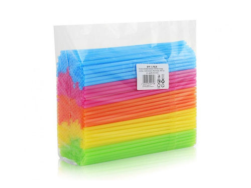 Multicolored straws - 500 pcs.